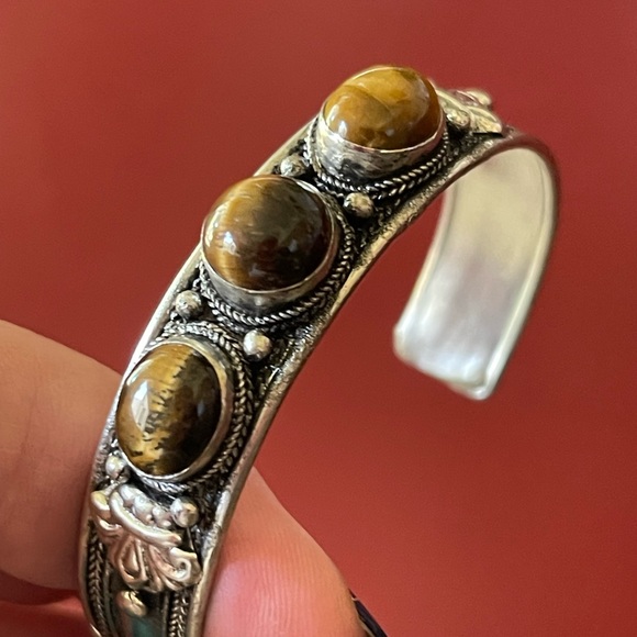 Genuine Tibetan silver gemstone bracelets - Picture 9 of 11